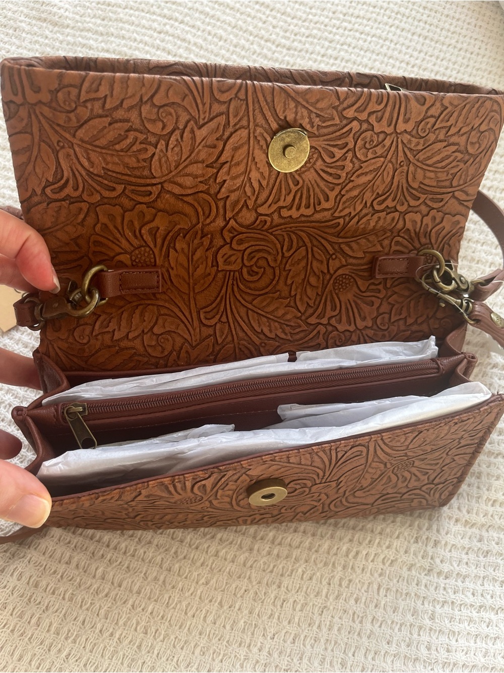 Frye Brown crossbody bag NWT - Picture 9 of 11